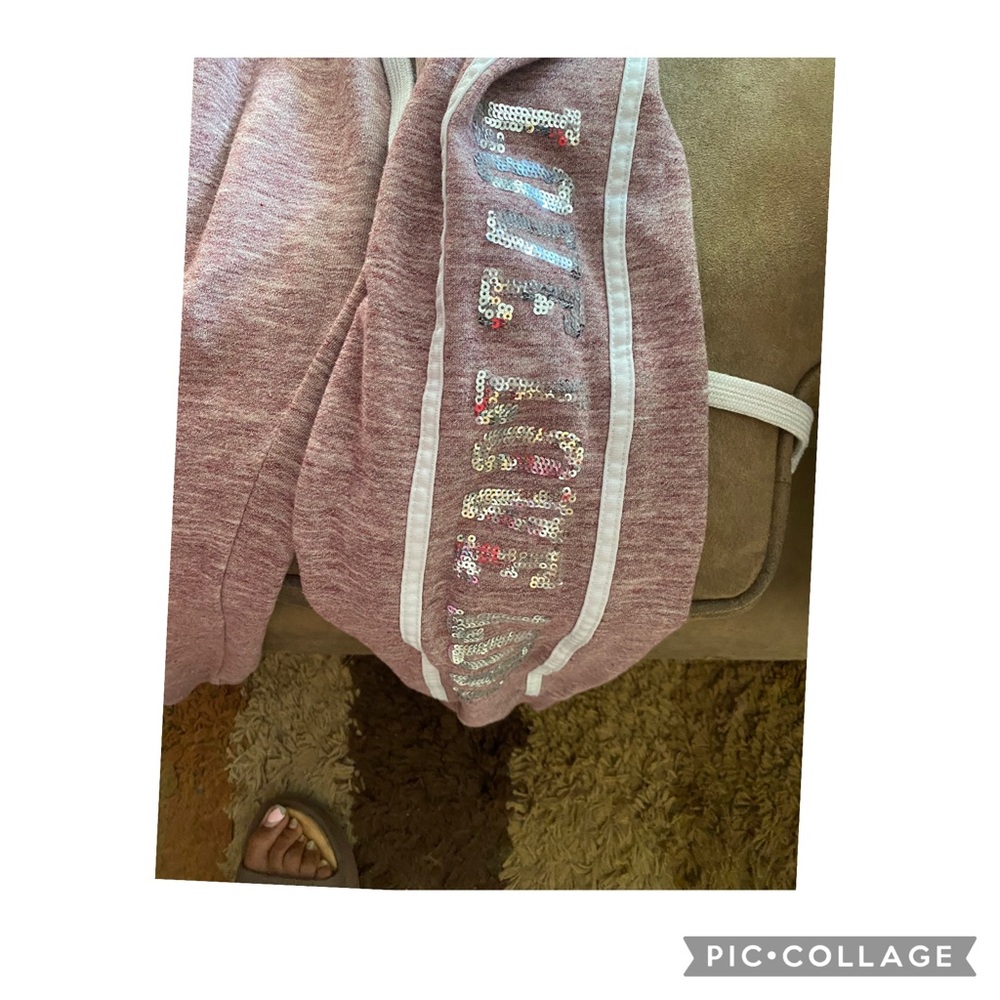 Sequin Embellished Kids Joggers - Pink